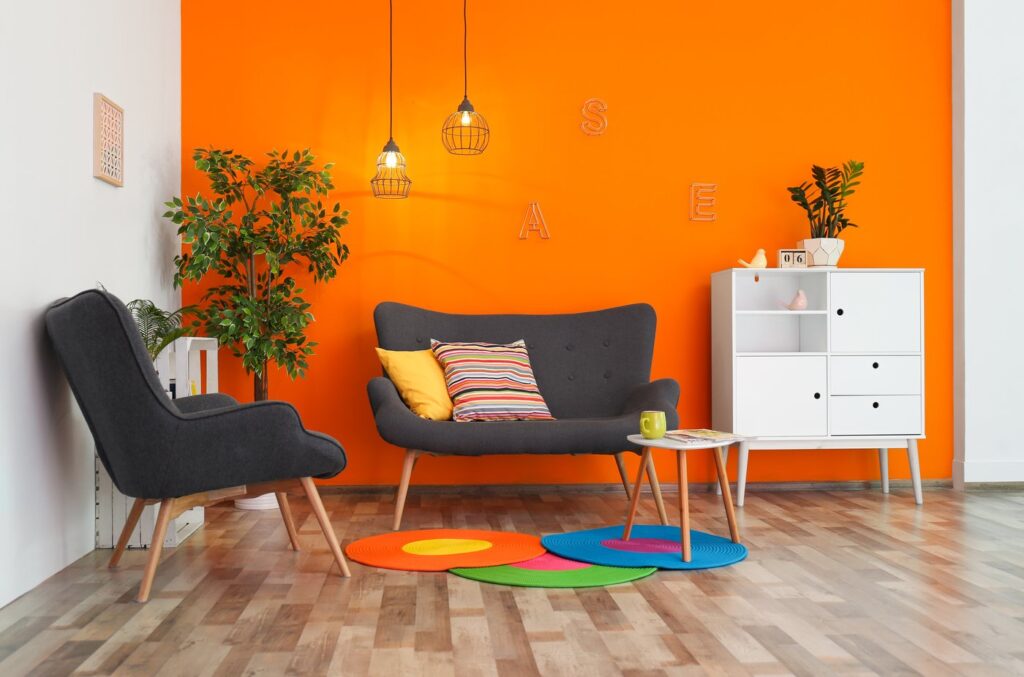 Orangenes Wohnzimmer Einrichtungsfehler