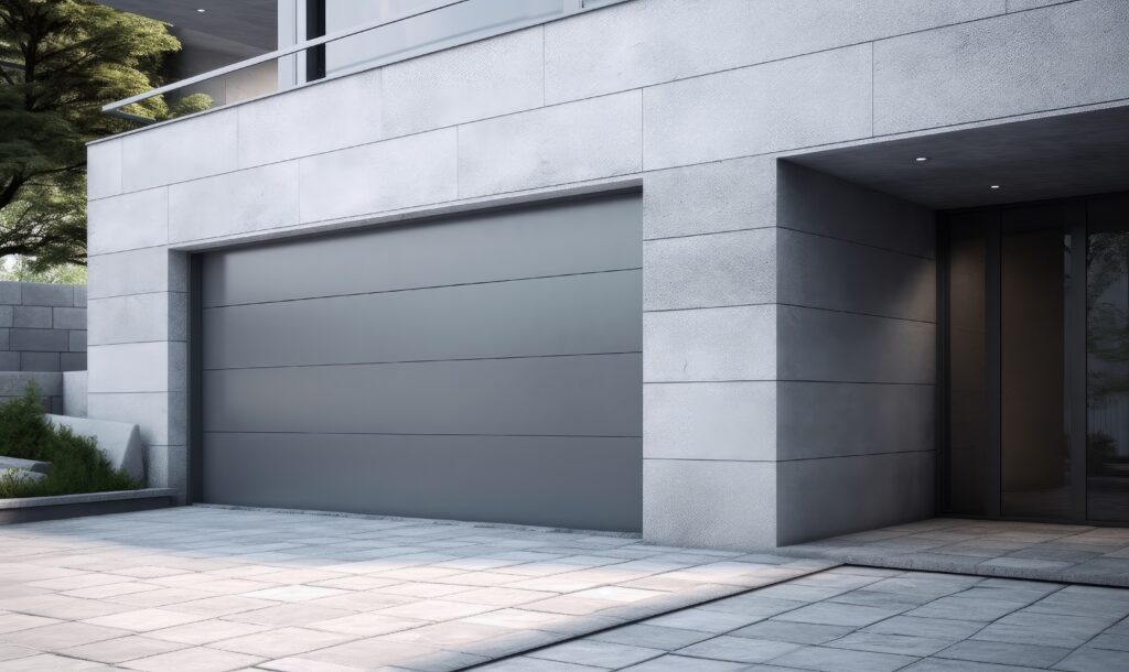 Garage in Grau