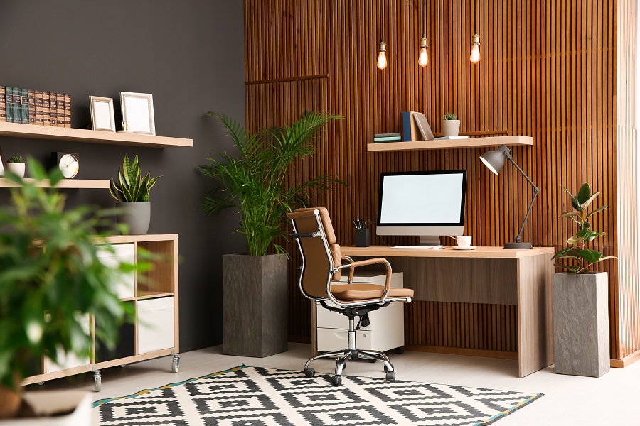 Ein stylisch eingerichtetes Homeoffice. 